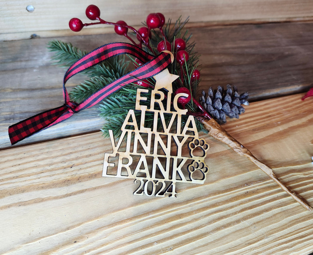 Family Christmas Tree Ornament